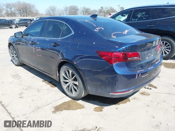 2015 Acura TLX with VIN 19UUB1F39FA018293, listed as a IAAI auction lot 41645461 with 76,068 mi miles. Bid and sale history available at carsss.com. Image 3.