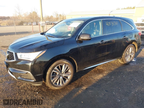 2019 Acura MDX Technology with VIN 5J8YD4H53KL026576, listed as a IAAI auction lot 40934210 with 46,221 mi miles and . Bid and sale history available at DreamBid. Image 2.