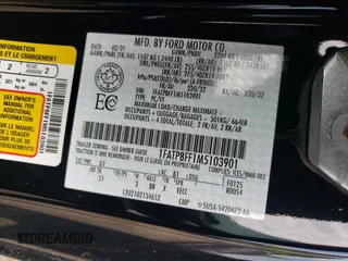2021 Ford Mustang GT Premium with VIN 1FATP8FF1M5103901, listed as a Copart auction lot 56490485 with 46,584 mi miles and Salvage title. Bid and sale history available at DreamBid. Image 12.