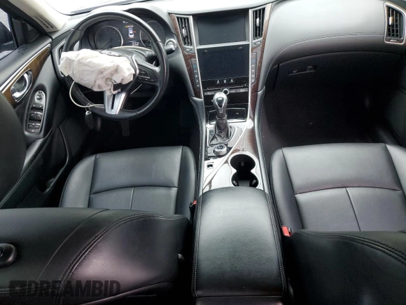 2019 Infiniti Q50 Luxe z VIN JN1EV7AR4KM559305, wystawiony jako Copart lot #54353455 z przebiegiem 85 131 mil mil oraz Nie do naprawy • Non repairable. Historia ofert i sprzedaży dostępna na DreamBid. Obrazek 8.
