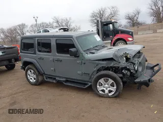 2022 Jeep Wrangler Unlimited Willys Sport with VIN 1C4HJXDM7NW151427, listed as a IAAI auction lot 41714749 with 39,130 mi miles and . Bid and sale history available at DreamBid. Image 13.