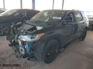 2018 Chevrolet Traverse Premier with VIN 1GNERKKW6JJ283578, listed as a Copart auction lot 48340035 with 104,124 mi miles and Salvage Title. Bid and sale history available at carsss.com. Image 1.
