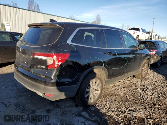 2022 Honda Pilot EX-L with VIN 5FNYF6H53NB093576, listed as a Copart auction lot 41498955 with 31,907 mi miles and Salvage Title. Bid and sale history available at carsss.com. Image 3.