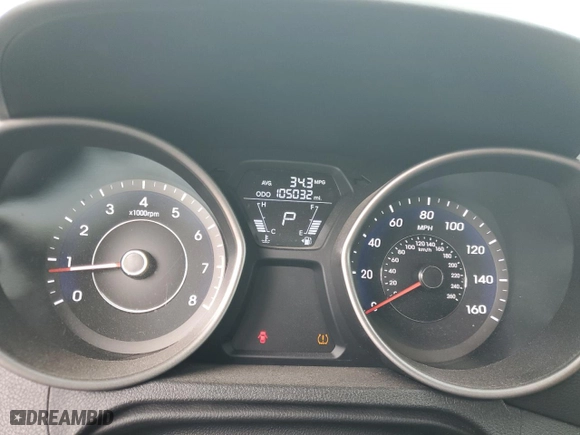 2013 Hyundai Elantra GLS with VIN 5NPDH4AEXDH410969, listed as a Copart auction lot 53023325 with 105,032 mi miles and Salvage Title. Bid and sale history available at carsss.com. Image 9.