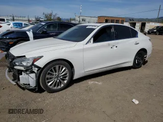 2021 Infiniti Q50 3.0t LUXE with VIN JN1EV7BP3MM703409, listed as a Copart auction lot 48170375 with 78,662 mi miles and Salvage Title. Bid and sale history available at carsss.com. Image 1.