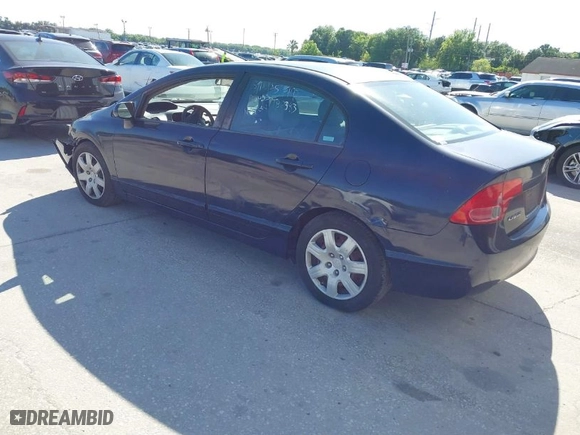 2008 Honda Civic Sdn LX with VIN 2HGFA165X8H536009, listed as a IAAI auction lot 41834036 with 1 mi miles. Bid and sale history available at carsss.com. Image 3.