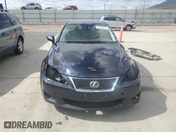 2010 Lexus IS 250 with VIN JTHCF5C27A5041511, listed as a Copart auction lot 57348775 with 125,096 mi miles and Salvage title. Bid and sale history available at DreamBid. Image 5.