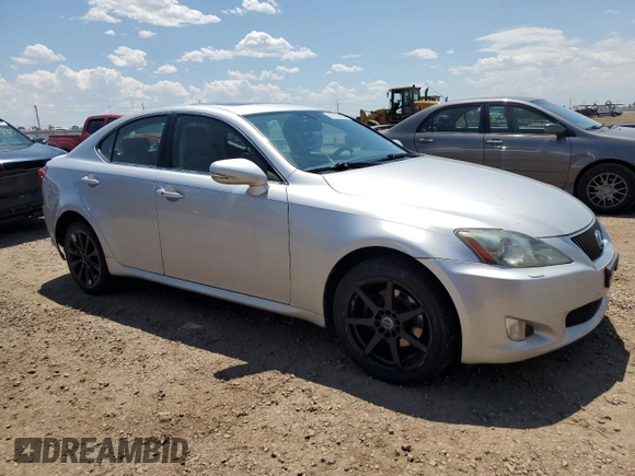 2010 Lexus IS 250 with VIN JTHCF5C28A5039010, listed as a Copart auction lot 62735825 with 256,061 mi miles and Clean title. Bid and sale history available at DreamBid. Image 4.