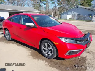 2019 Honda Civic Sedan LX with VIN 2HGFC2F64KH587960, listed as a IAAI auction lot 41901220 with 32,078 mi miles. Bid and sale history available at carsss.com. Image 1.