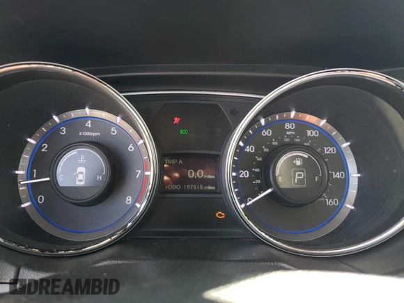 2014 Hyundai Sonata GLS with VIN 5NPEB4AC6EH852282, listed as a Copart auction lot 54239225 with 197,515 mi miles and Salvage Title. Bid and sale history available at carsss.com. Image 9.