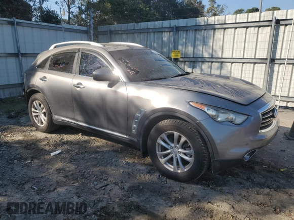 2013 Infiniti FX with VIN JN8CS1MU1DM141110, listed as a Copart auction lot 46084395 with 105,523 mi miles and Salvage title. Bid and sale history available at DreamBid. Image 4.