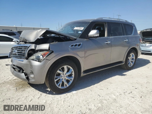 2013 Infiniti QX56 with VIN JN8AZ2NF4D9530738, listed as a Copart auction lot 77747064 with 139,338 mi miles and Salvage Title. Bid and sale history available at carsss.com. Image 1.