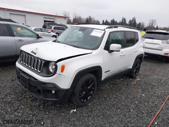 2017 Jeep Renegade Latitude with VIN ZACCJABB7HPG25287, listed as a IAAI auction lot 41642226 with 87,468 mi miles. Bid and sale history available at carsss.com. Image 2.