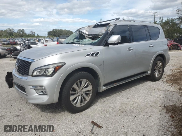 2017 Infiniti QX80 with VIN JN8AZ2NF7H9640379, listed as a Copart auction lot 76478454 with 121,582 mi miles and Non Repairable. Bid and sale history available at carsss.com. Image 1.