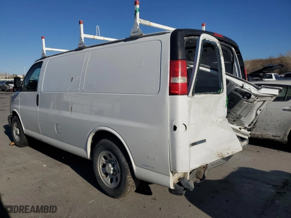 2012 Chevrolet Express Cargo Van with VIN 1GCSGAFX0C1101889, listed as a Copart auction lot 43868765 with 220,614 mi miles and Salvage Title. Bid and sale history available at carsss.com. Image 2.