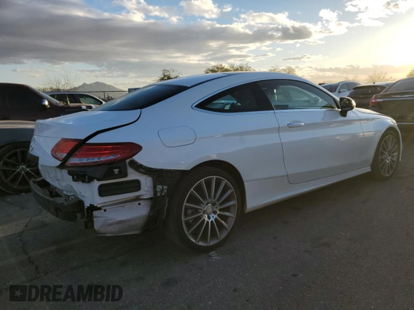 2017 Mercedes-Benz C 300 with VIN WDDWJ4JB8HF358637, listed as a Copart auction lot 84721744 with 56,442 mi miles and Salvage Title. Bid and sale history available at carsss.com. Image 3.