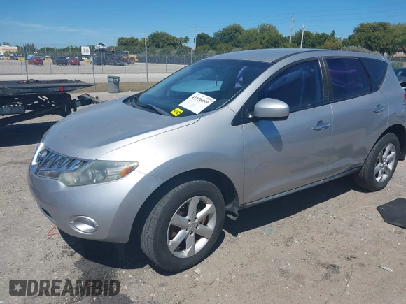 2009 Nissan Murano SL with VIN JN8AZ18U09W101917, listed as a IAAI auction lot 41856099 with 194,809 mi miles. Bid and sale history available at carsss.com. Image 2.