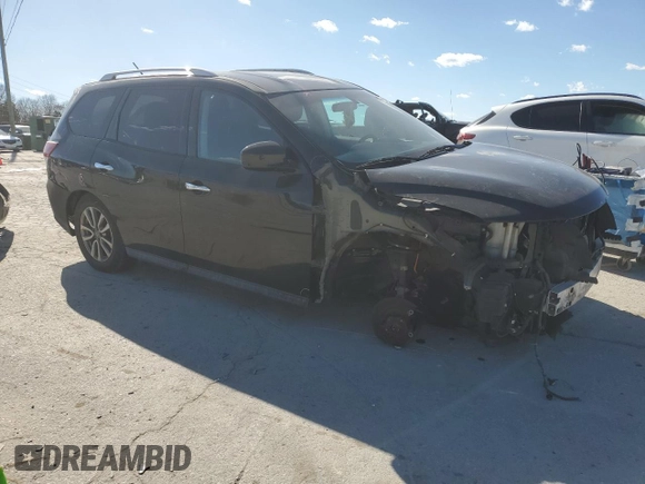 2015 Nissan Pathfinder S with VIN 5N1AR2MN0FC716153, listed as a Copart auction lot 46892385 with 112,442 mi miles and Salvage title. Bid and sale history available at DreamBid. Image 4.