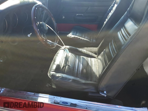 1970 Ford Mustang с VIN 0T01F165510, выставлен на аукционе Copart как лот 84385364 с пробегом 42 907 миль миль и Списание • Salvage title. История ставок и продаж доступна на DreamBid. Изображение 7.