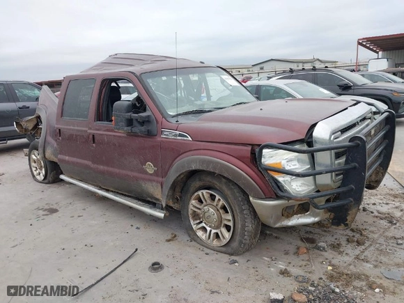 2015 Ford Super Duty F-250 SRW Lariat with VIN 1FT7W2BT4FED15783, listed as a IAAI auction lot 42012550 with 247,885 mi miles. Bid and sale history available at carsss.com. Image 1.