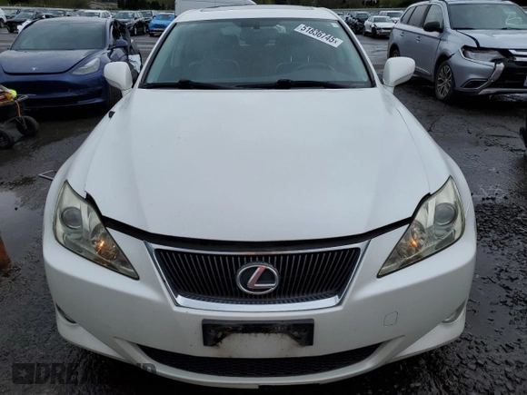 2008 Lexus IS 250 with VIN JTHCK262982027157, listed as a Copart auction lot 51836745 with 153,983 mi miles and Salvage Title. Bid and sale history available at carsss.com. Image 5.
