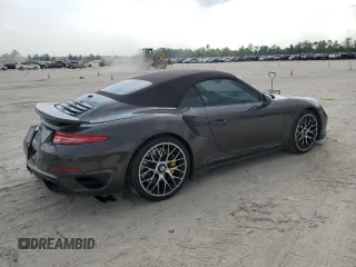 2015 Porsche 911 Turbo S with VIN WP0CD2A98FS178049, listed as a Copart auction lot 73181714 with 11,176 mi miles and Salvage Title. Bid and sale history available at carsss.com. Image 3.