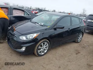 2012 Hyundai Accent SE with VIN KMHCU5AE7CU004466, listed as a IAAI auction lot 41602472 with 144,843 mi miles. Bid and sale history available at carsss.com. Image 2.