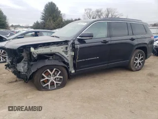 2024 Jeep Grand Cherokee Limited z VIN 1C4RJKBG2R8618798, wystawiony jako Copart lot #50097225 z przebiegiem 3 330 mil mil oraz Szkoda całkowita • Salvage title. Historia ofert i sprzedaży dostępna na DreamBid. Obrazek 1.