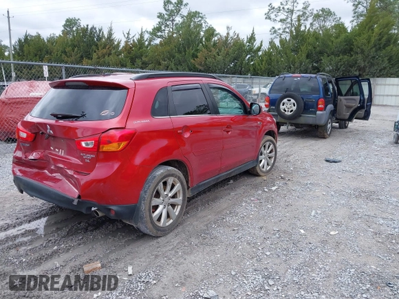 2015 Mitsubishi Outlander Sport 2.4 GT with VIN 4A4AP4AW3FE025750, listed as a IAAI auction lot 41601911 with 1 mi miles. Bid and sale history available at carsss.com. Image 4.