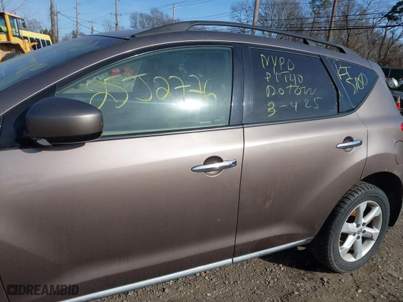 2009 Nissan Murano SL with VIN JN8AZ18W09W156966, listed as a IAAI auction lot 41814903 with 999,999 mi miles. Bid and sale history available at carsss.com. Image 6.