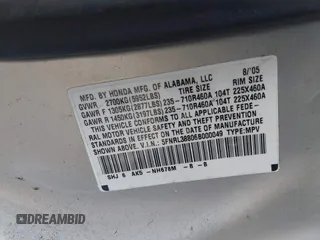 2006 Honda Odyssey TOURING with VIN 5FNRL38806B000049, listed as a IAAI auction lot 42095336 with 218,584 mi miles. Bid and sale history available at carsss.com. Image 9.