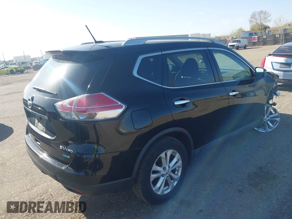 2014 Nissan Rogue SV with VIN 5N1AT2MV9EC853155, listed as a IAAI auction lot 42025278 with 93,467 mi miles. Bid and sale history available at carsss.com. Image 4.