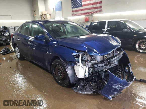 2017 Nissan Sentra SV with VIN 3N1AB7AP3HY274171, listed as a Copart auction lot 51244035 with 43,427 mi miles and Salvage Title. Bid and sale history available at carsss.com. Image 4.