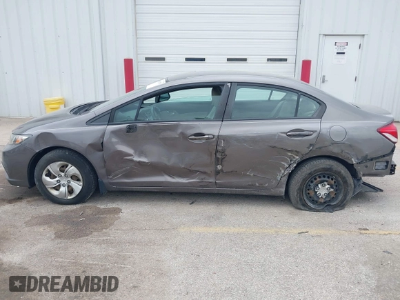 2013 Honda Civic LX with VIN 19XFB2F50DE066189, listed as a IAAI auction lot 41967791 with 75,900 mi miles and . Bid and sale history available at DreamBid. Image 15.