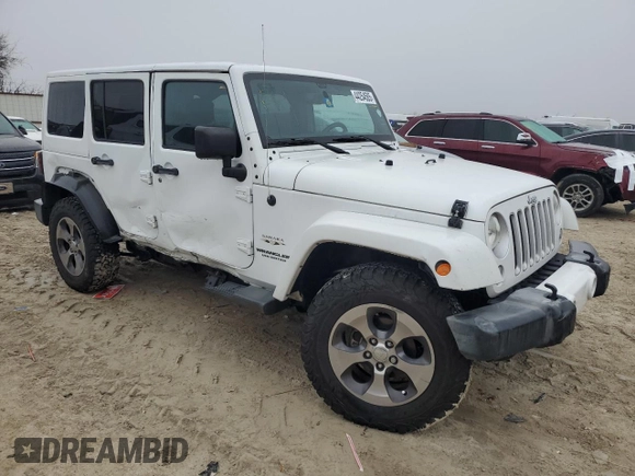 2016 Jeep Wrangler Unlimited 75th Anniversary with VIN 1C4BJWEG8GL143348, listed as a Copart auction lot 44254585 with 111,616 mi miles and Salvage Title. Bid and sale history available at carsss.com. Image 4.