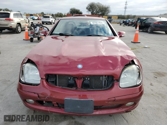 2001 Mercedes-Benz SLK 230 Kompressor with VIN WDBKK49F01F223928, listed as a Copart auction lot 87061404 with 102,270 mi miles and Salvage title. Bid and sale history available at DreamBid. Image 5.