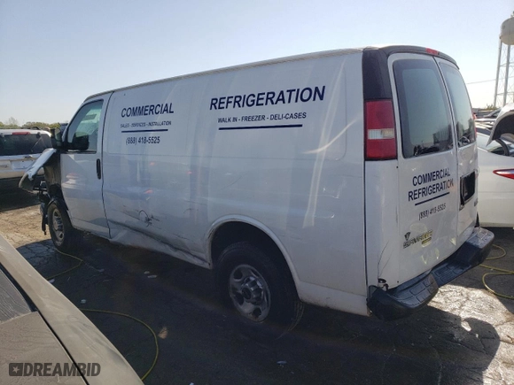 2013 GMC Savana Cargo Van with VIN 1GTW7FCA1D1112707, listed as a Copart auction lot 74933114 with 224,096 mi miles and Salvage Title. Bid and sale history available at carsss.com. Image 2.