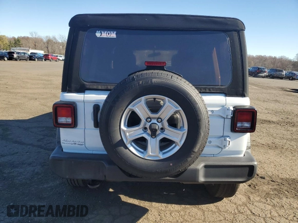 2022 Jeep Wrangler Unlimited Willys with VIN 1C4HJXDG6NW225690, listed as a Copart auction lot 80529704 with 49,310 mi miles and Salvage Title. Bid and sale history available at DreamBid. Image 6.