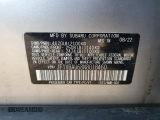 2022 Subaru WRX GT with VIN JF1VBAU68N8018460, listed as a Copart auction lot 44725875 with 85,512 mi miles and Salvage title. Bid and sale history available at DreamBid. Image 14.