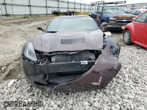 2017 Chevrolet Corvette 1LT with VIN 1G1YB2D78H5110592, listed as a Copart auction lot 67880174 with 33,207 mi miles and Salvage Title. Bid and sale history available at carsss.com. Image 5.