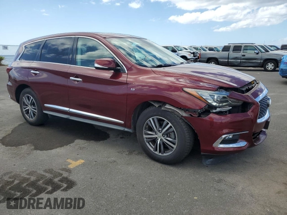 2019 Infiniti QX60 Luxe with VIN 5N1DL0MN3KC507048, listed as a Copart auction lot 47633885 with 20,743 mi miles and Salvage Title. Bid and sale history available at DreamBid. Image 4.