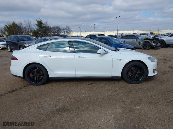 2014 Tesla Model S 60 kWh Battery with VIN 5YJSA1H15EFP50589, listed as a IAAI auction lot 41553114 with NaN miles. Bid and sale history available at carsss.com. Image 12.