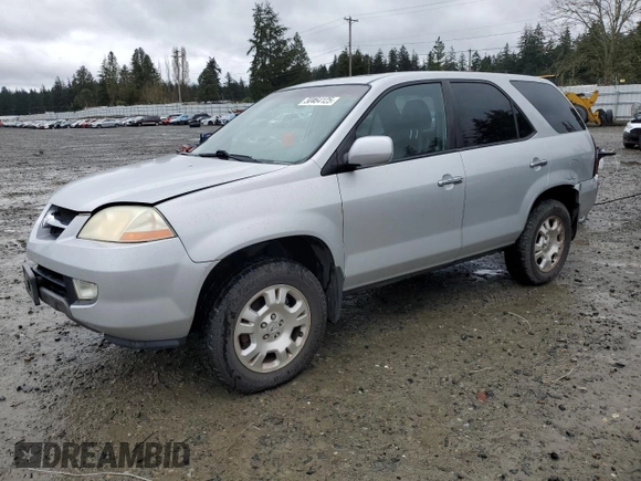 2001 Acura MDX with VIN 2HNYD18201H543262, listed as a Copart auction lot 50464125 with 184,922 mi miles and Salvage Title. Bid and sale history available at carsss.com. Image 1.