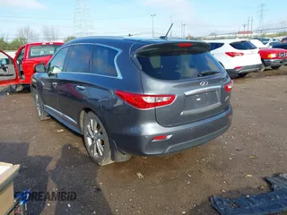 2013 Infiniti JX35 with VIN 5N1AL0MM4DC303338, listed as a IAAI auction lot 41961761 with 170,572 mi miles. Bid and sale history available at carsss.com. Image 3.