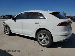 2021 Audi Q8 Premium Plus with VIN WA1BVAF18MD032042, listed as a Copart auction lot 47870175 with 65,764 mi miles and Salvage Title. Bid and sale history available at carsss.com. Image 2.