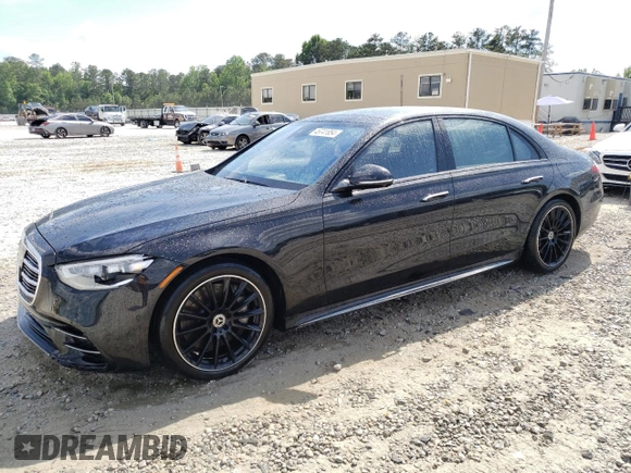 2023 Mercedes-Benz S-Class S 580e with VIN W1K6G6KB4PA201921, listed as a Copart auction lot 46741854 with 9,083 mi miles. Bid and sale history available at carsss.com. Image 1.