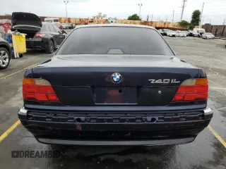 1998 BMW 7 Series 740il with VIN WBAGJ8321WDM23045, listed as a Copart auction lot 87018324 with 43,906 mi miles and Salvage Title. Bid and sale history available at carsss.com. Image 6.