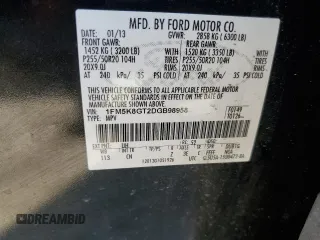 2013 Ford Explorer Sport with VIN 1FM5K8GT2DGB98958, listed as a Copart auction lot 47247475 with 145,464 mi miles and Salvage Title. Bid and sale history available at carsss.com. Image 15.