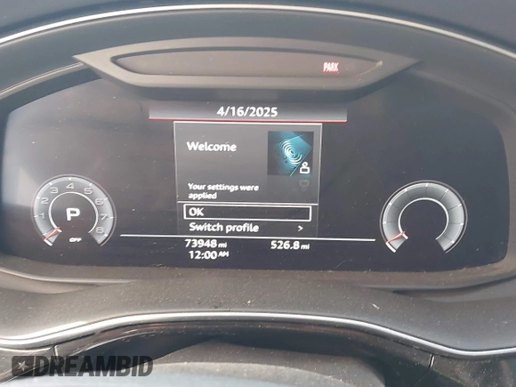 2020 Audi Q7 Premium with VIN WA1AXAF73LD007509, listed as a IAAI auction lot 42048929 with 73,948 mi miles and . Bid and sale history available at DreamBid. Image 7.