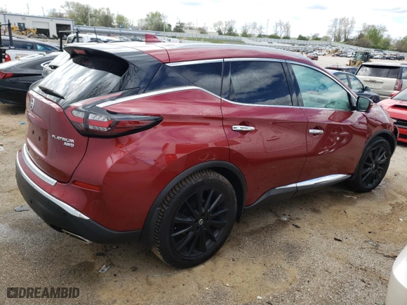 2019 Nissan Murano S with VIN 5N1AZ2MS4KN143357, listed as a Copart auction lot 49788334 with 58,081 mi miles and Salvage Title. Bid and sale history available at carsss.com. Image 3.
